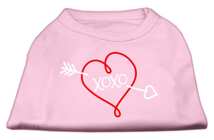 XOXO Screen Print Shirt Light Pink Lg